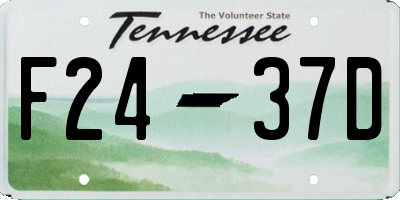 TN license plate F2437D