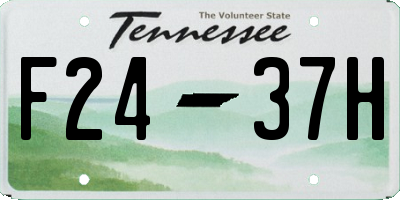 TN license plate F2437H