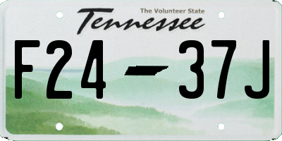TN license plate F2437J