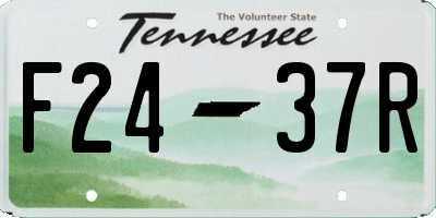 TN license plate F2437R