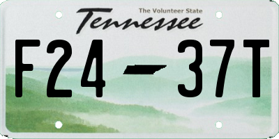 TN license plate F2437T