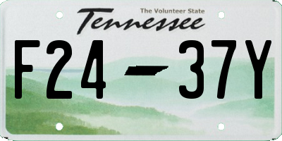 TN license plate F2437Y