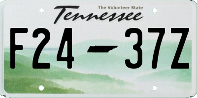TN license plate F2437Z