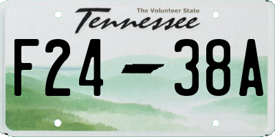 TN license plate F2438A