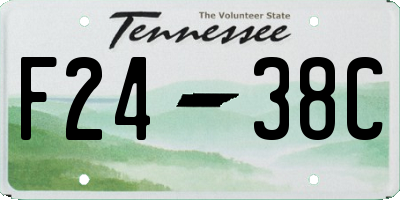 TN license plate F2438C
