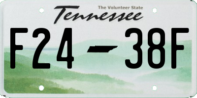 TN license plate F2438F