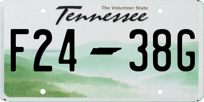 TN license plate F2438G