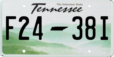 TN license plate F2438I