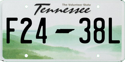 TN license plate F2438L