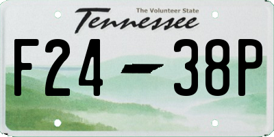 TN license plate F2438P