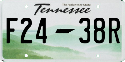 TN license plate F2438R