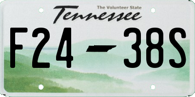 TN license plate F2438S
