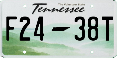 TN license plate F2438T