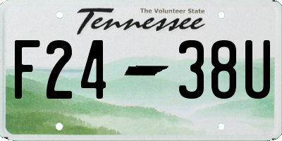 TN license plate F2438U