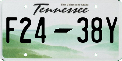 TN license plate F2438Y