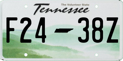 TN license plate F2438Z