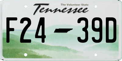 TN license plate F2439D