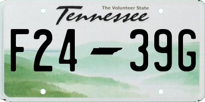TN license plate F2439G
