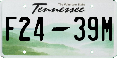 TN license plate F2439M