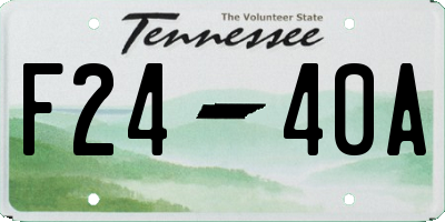 TN license plate F2440A