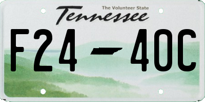TN license plate F2440C