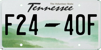 TN license plate F2440F