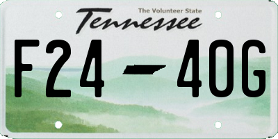 TN license plate F2440G
