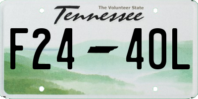TN license plate F2440L
