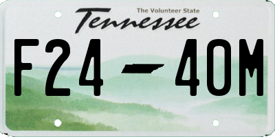 TN license plate F2440M