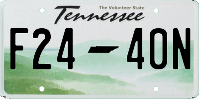 TN license plate F2440N