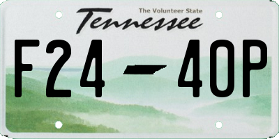 TN license plate F2440P