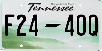 TN license plate F2440Q