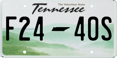 TN license plate F2440S