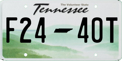 TN license plate F2440T