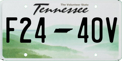TN license plate F2440V