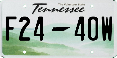 TN license plate F2440W