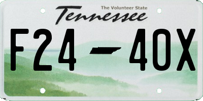TN license plate F2440X
