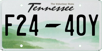 TN license plate F2440Y