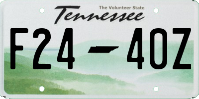 TN license plate F2440Z