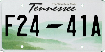 TN license plate F2441A