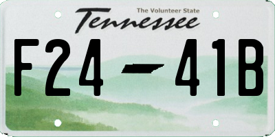 TN license plate F2441B