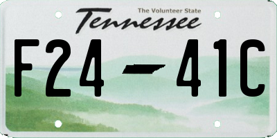 TN license plate F2441C