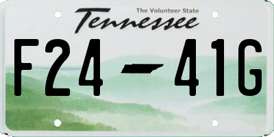 TN license plate F2441G