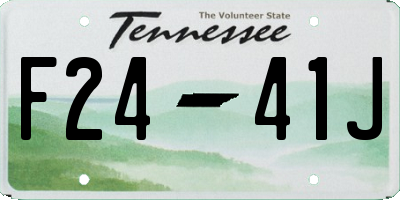 TN license plate F2441J