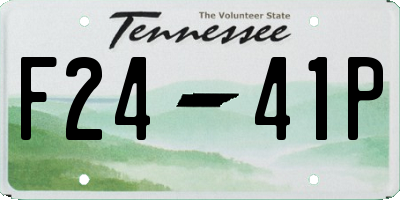 TN license plate F2441P