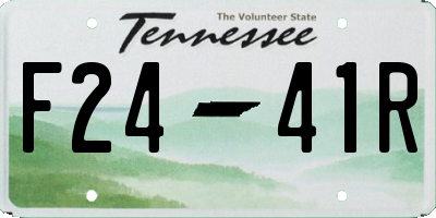 TN license plate F2441R