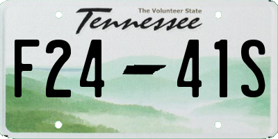 TN license plate F2441S