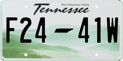 TN license plate F2441W