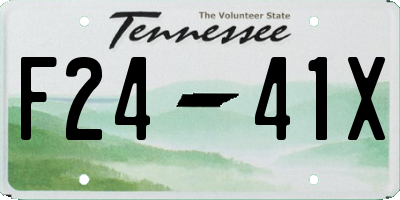 TN license plate F2441X
