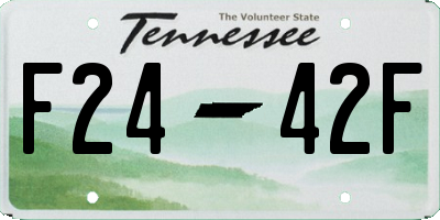 TN license plate F2442F